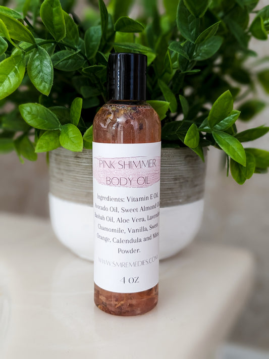 Pink Shimmer Body Oil