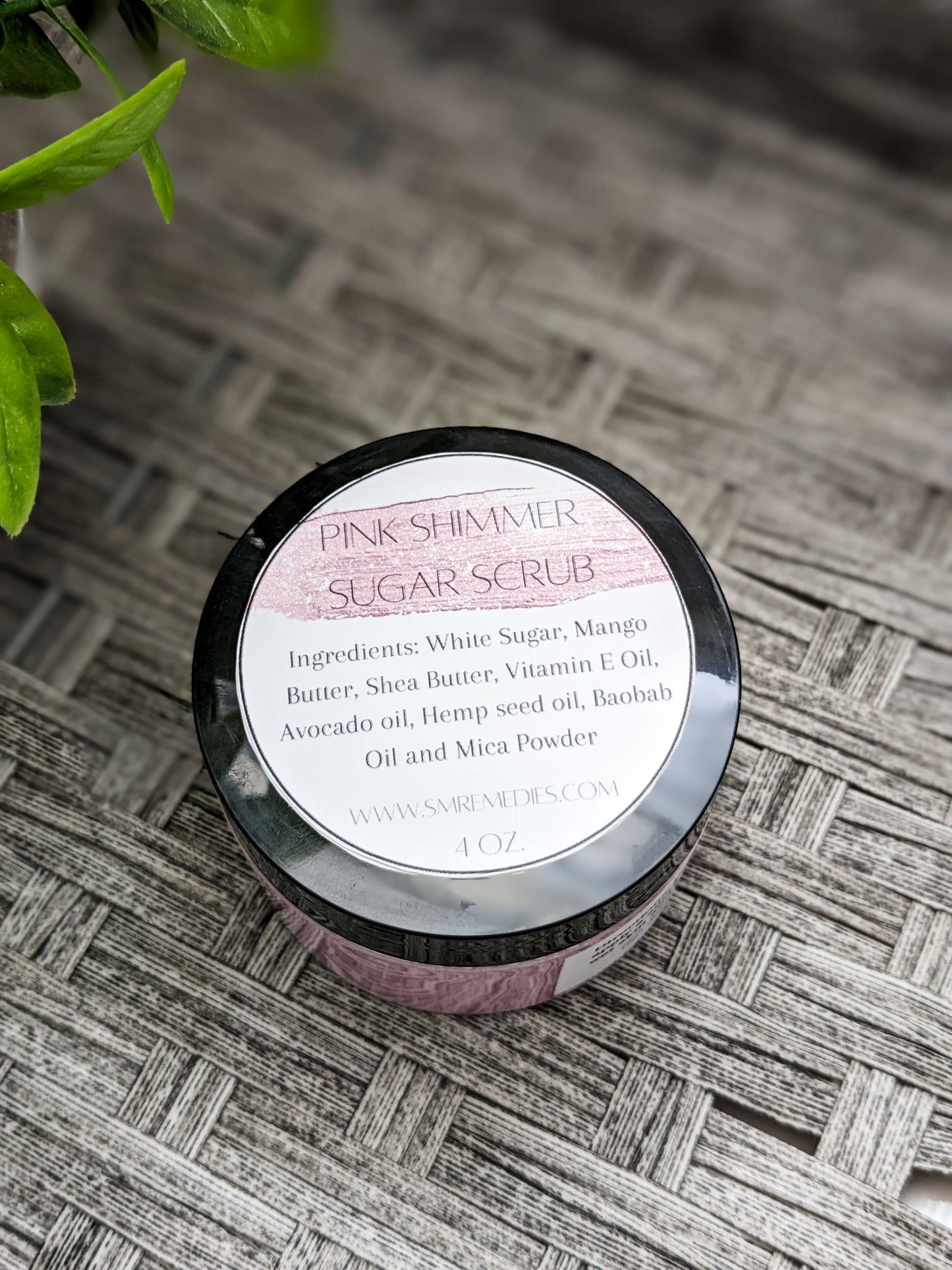 Pink Shimmer Sugar Scrub (unscented)